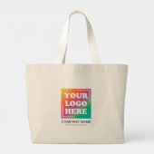 Custom Business Logo, Bedrijfsbedrijf Grote Tote Bag (Achterkant)