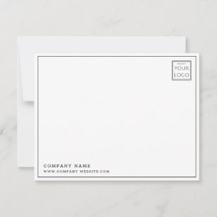 Custom Business Logo Bedrijfsnaam Dank u Foto Notitiekaartje