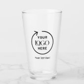Custom Business Logo Bierglas Glas (Voorkant)