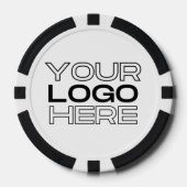 Custom Business Logo Black 100 Value Game Poker Chips (Voorkant)