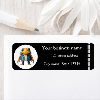 Custom business logo black company etiket