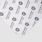 Custom Business Logo Black White Branded Packaging Tissuepapier (Detail)