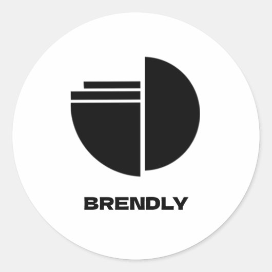Custom Business Logo Brand Ronde Sticker (Voorkant)