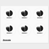 Custom Business Logo Brand Ronde Sticker (Vel)