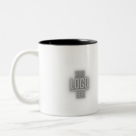 Custom Business Logo Branded Coffee Mug (Gauche)
