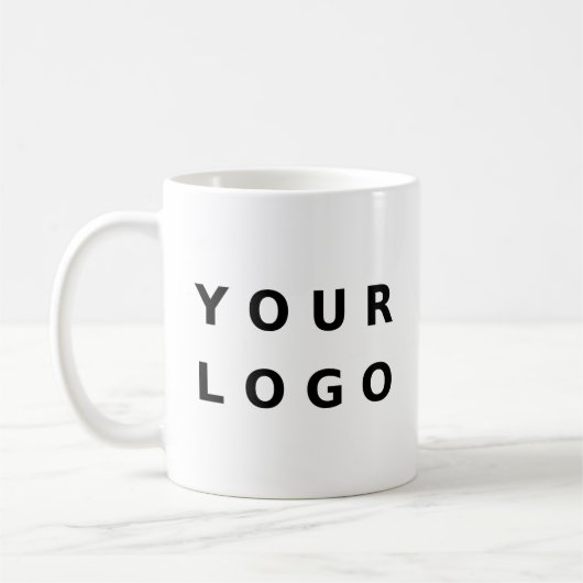 Custom Business Logo Branded Rectangular  Koffiemok (Links)