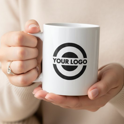 Custom Business Logo Branded White Koffiemok
