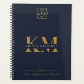 Custom Business Logo & Branding Monogram Initials Planner (Voorkant)