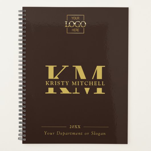 Custom Business Logo & Branding Monogram Initials Planner (Voorkant)