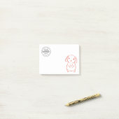 Custom Business Logo Bunny Post-it® Notes (Op bureau)