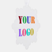 Custom Business Logo Christmas Ornament Kaart (Rechts)