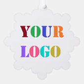 Custom Business Logo Christmas Ornament Kaart (Achterkant)