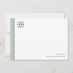 Custom Business Logo Company Contact Green Border Notitiekaartje