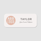 Custom Business Logo Company Employee Naamplaatje (Voorkant)