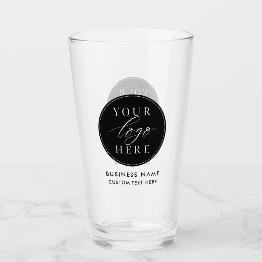 Custom Business Logo Company Glas (Voorkant)