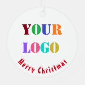 Custom Business Logo Company Kerst Ornament (Achterkant)
