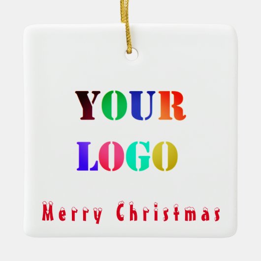 Custom Business Logo Company Kerst Ornament (Voorkant)