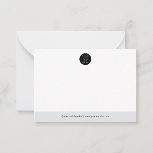 Custom Business Logo Company Notitiekaartje (Voorkant)