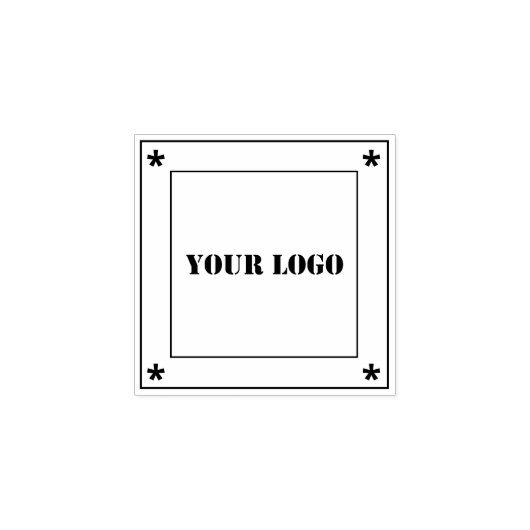 Custom Business Logo Company Square Rubber Stamp Rubberstempel (Afrduk)
