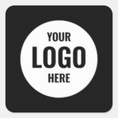 Custom Business Logo Company Vierkante Sticker (Voorkant)
