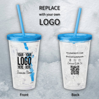 Custom Business Logo Corporate Company Modern Cool Acryl Drinkbeker