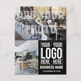 Custom Business Logo Corporate Company Modern Cool Briefkaart