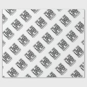 Custom Business Logo Corporate Company Modern Cool Cadeaupapier (Vlak)