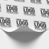 Custom Business Logo Corporate Company Modern Cool Cadeaupapier (Hoek)