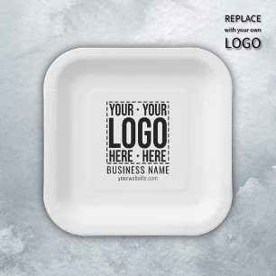 Custom Business Logo Corporate Company Modern Cool Papieren Bordje