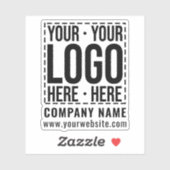 Custom Business Logo Corporate Company Modern Cool Sticker (Vel)