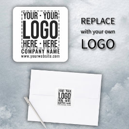 Custom Business Logo Corporate Company Modern Cool Vierkante Sticker
