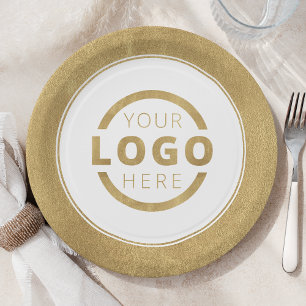 Custom Business Logo Corporate Gold Papieren Bordje