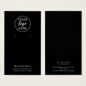 Custom Business Logo Earring Display Kaart (Voorkant /achterkant)
