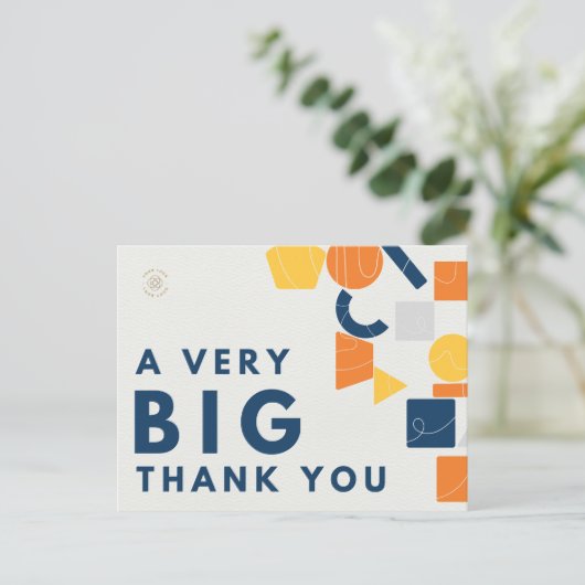 Custom Business Logo Een zeer grote dank u Briefkaart (Staand voorkant)