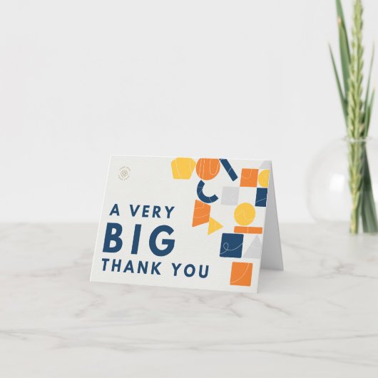 Custom Business Logo Een zeer grote dank u kaart (Voorkant)