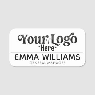 Custom Business Logo Employee Name Tag Badge 