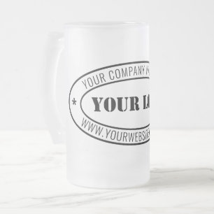 Custom Business Logo en tekst Glass Beer Mok