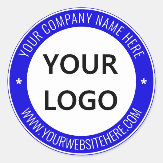 Custom Business Logo en Tekst Stickers Sjabloon (Voorkant)