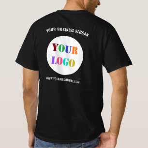 Custom Business Logo en tekst T-shirt Kies kleur