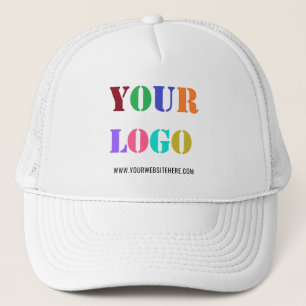 Custom Business Logo en Tekst Trucker Hat Sjabloon Pet