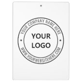 Custom Business Logo en Text Company Klembord (Achterkant)