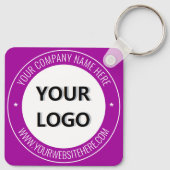 Custom Business Logo en Text Sleutelhanger Sjabloo (Achterkant)