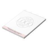 Custom Business Logo Faded Backdrop Modern Simple Notitieblok (Gedraaid)