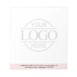 Custom Business Logo Faded Backdrop Modern Simple Notitieblok