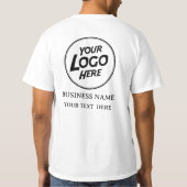 Custom Business Logo Front Back T-shirt (Achterkant)