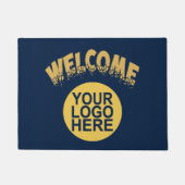 Custom Business Logo Gold/Black Welkom Deurmat (Voorkant)