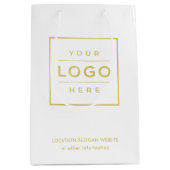 Custom Business Logo Gold-merk Medium Cadeauzakje (Voorkant)