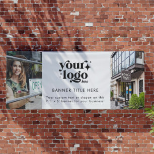 Custom Business Logo Grand Opening 2 Foto Spandoek