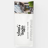 Custom Business Logo Grand Openingsfoto Spandoek (Verticaal)