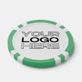 Custom Business Logo Green 25 Value Game Poker Chips (Enkel)